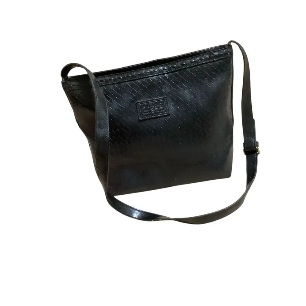 Relic Black Woven Crossbody Bag